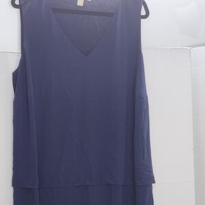 Michael Kors Deep Blue V-Neck Tank Top
